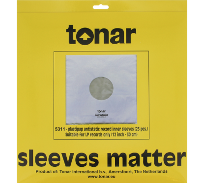 Tonar Plastipap LP Inner Sleeves (25 pcs)